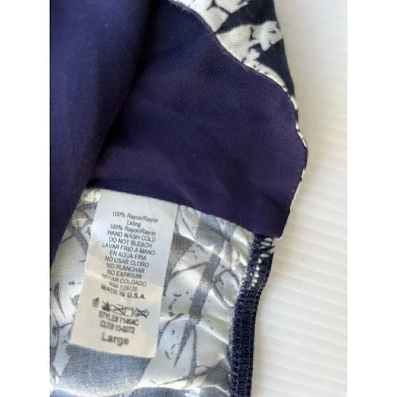 Swell Women's Palmia Floral Navy Blue Tie Front Crop Top Size S M L - Picture 5 of 11